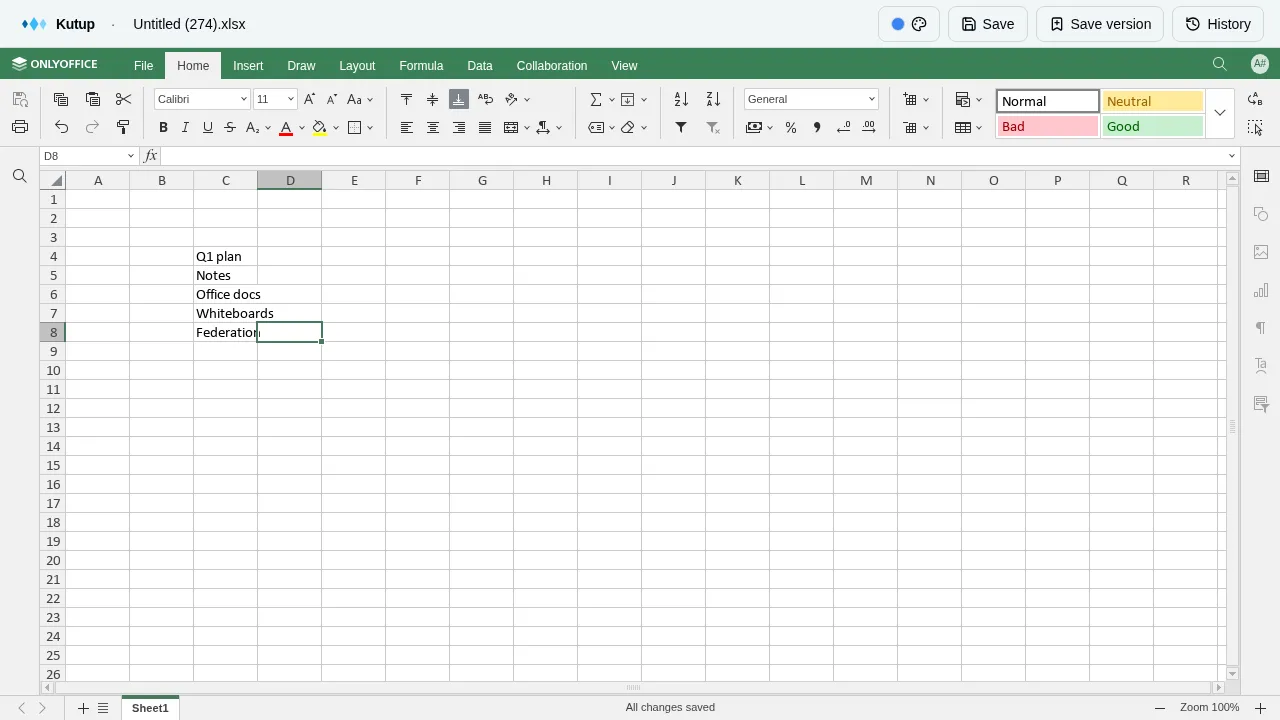 Spreadsheet editor
